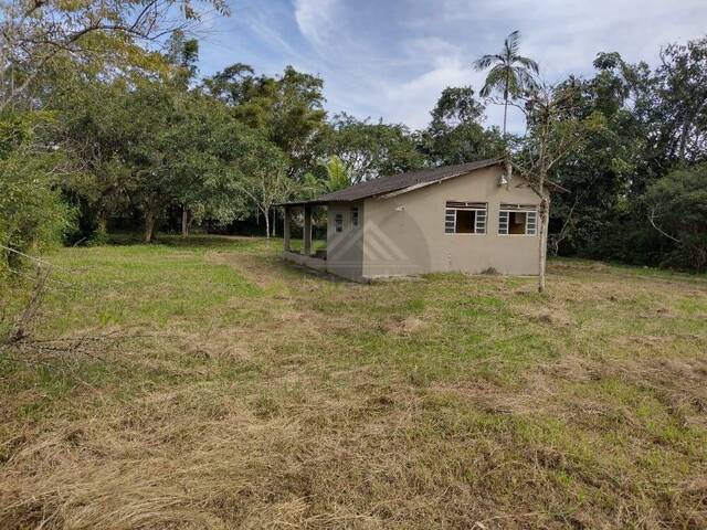 Chácara rural espaçosa com casa principal e de empregado.